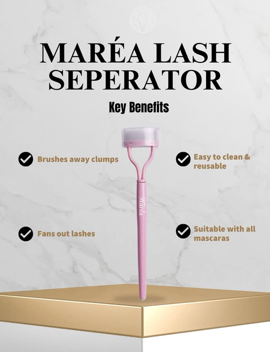 Maréa Lash Separator — Key Benefits: Brushes away clumps, Easy to clean, Fans out lashes, Suitable with all mascaras