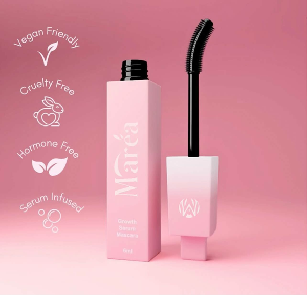 Maréa Growth Serum Mascara — Vegan Friendly, Cruelty Free, Hormone Free, Serum Infused